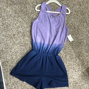 Purple and Navy Romper